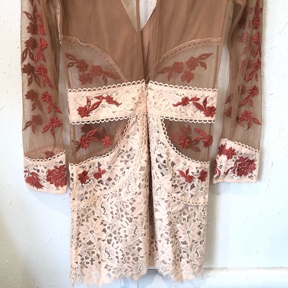 For Love and Lemons Mallorca Tulle Lace Mini Dress XS & S EUC - Picture 12 of 15